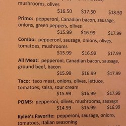 KC'S Take n Bake - Suggested pizzas