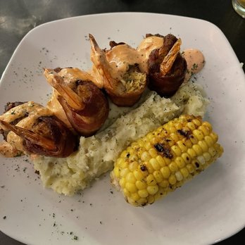 Chuck's Fish - Stuffed shrimp with mashed potatoes and corn on the cob - Sushi Bars Near Me - Athens, Georgia Chuck's Fish - Stuffed shrimp with mashed potatoes and corn on the cob - Sushi Bars Near Me - Athens, Georgia
