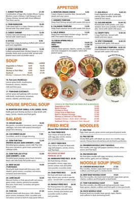 Menu photo 1 Sunset Thai Ocean Beach San Diego, CA