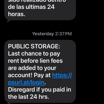 Public Storage - Never got a response, but got this text so in other words who cares about you her kidney we're putting a lien on your storage - Self Storage Near Me - Boise, Idaho Public Storage - Never got a response, but got this text so in other words who cares about you her kidney we're putting a lien on your storage - Self Storage Near Me - Boise, Idaho