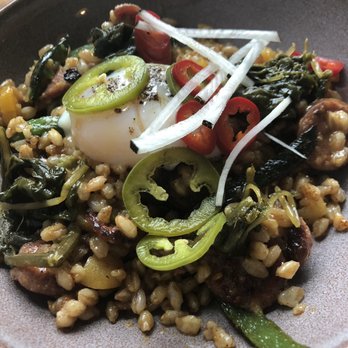 Milktooth - Andouille Stir Fry with egg - Breakfast & Brunch Near Me - Indianapolis, Indiana Milktooth - Andouille Stir Fry with egg - Breakfast & Brunch Near Me - Indianapolis, Indiana