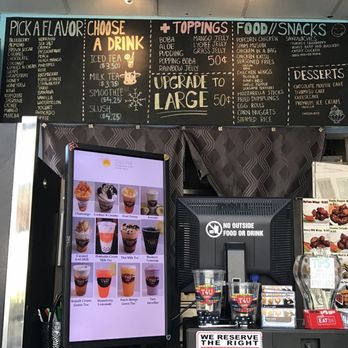 T4U Cafe - Colorful menu :) so cute. ! - Coffee & Tea Near Me - San Gabriel, California