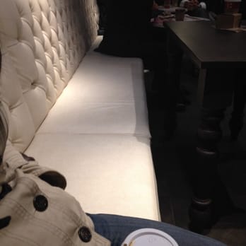 Starbucks - Sleek white leather bench seating - Coffee & Tea Near Me - New York, New York Starbucks - Sleek white leather bench seating - Coffee & Tea Near Me - New York, New York