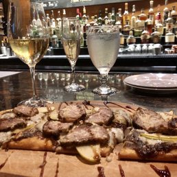 Duck Flatbread and Chardonnay