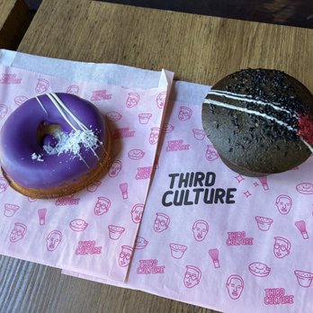 Third Culture Bakery - Berkeley - Ube Mochi Donut ($3.75) & Black Sesame Muffin ($4.75) - Bakeries Near Me - Berkeley, California Third Culture Bakery - Berkeley - Ube Mochi Donut ($3.75) & Black Sesame Muffin ($4.75) - Bakeries Near Me - Berkeley, California