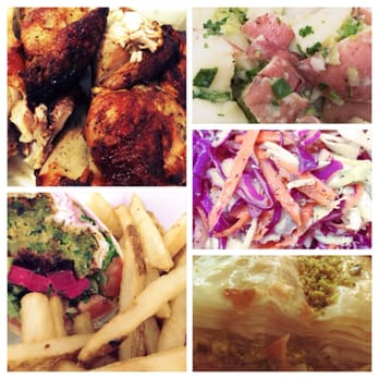 Chicken Maison - Whole Chicken, potato salad, coleslaw, falafel sandwich w/fries and baklava. - Middle Eastern Near Me - Redondo Beach, California