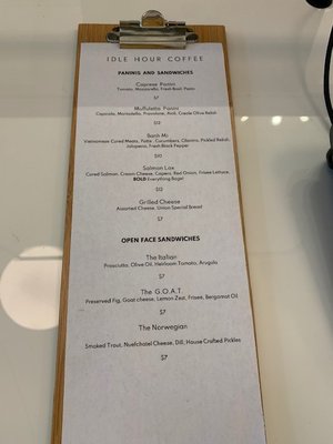 Menu photo 3 Idle Hour Coffee Raleigh, NC