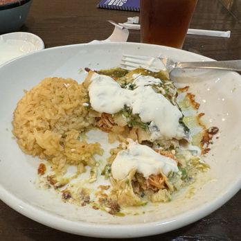 El Cerro Grande Grill - Green enchiladas with added crema - Mexican Near Me - Myrtle Beach, South Carolina