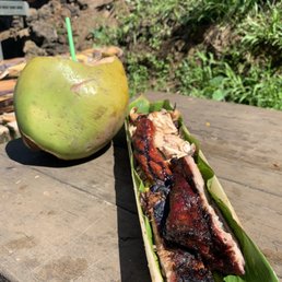 $10 coconut and bbq platter $10 coconut and bbq platter