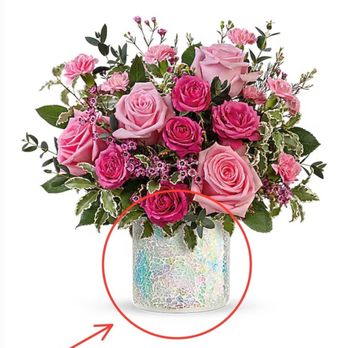 Ridge Florist - "Gorgeous glimmer bouquet" with the shimmering mosaic glass keepsake vase that was SUPPOSED to come with the flowers!! - Florists Near Me - Sebring, Florida Ridge Florist - "Gorgeous glimmer bouquet" with the shimmering mosaic glass keepsake vase that was SUPPOSED to come with the flowers!! - Florists Near Me - Sebring, Florida
