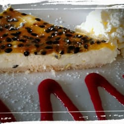 Riverview Restaurant & Bar - My passionfruit cheesecake. Presentation is lovely but taste not so good