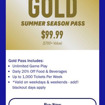 Dave & Buster's Torrance - 2025 Summer Gaming Packages / Plans for June-August Gold Tier - Arcades Near Me - Torrance, California