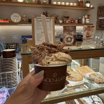 Bacio Di Latte - Hazelnut and Chocolate Hazelnut - Gelato Near Me - Irvine, California