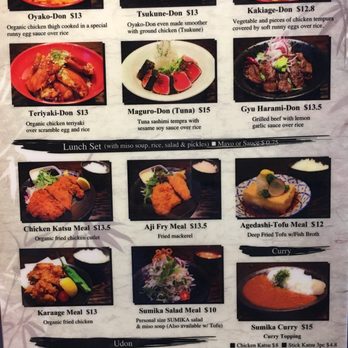 Sumika - Picture of Menu - Japanese Near Me - Los Altos, California Sumika - Picture of Menu - Japanese Near Me - Los Altos, California