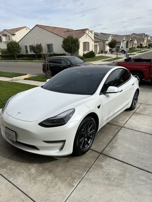 Tesla Model 3 full interior and exterior detail - A full interior detail was done on this Tesla model 3 that included a deep interior cleaning which included steam cleaning the entire interior, leather treatment, shampoo upholstery, thorough vacuum, clean interior plastics and apply uv protection, and air freshener and for the exterior it included a pre wash to lift dirt and a foam wash with a contact wash and tar removal and a premium paint sealant that lasts 6 months Tesla Model 3 full interior and exterior detail - A full interior detail was done on this Tesla model 3 that included a deep interior cleaning which included steam cleaning the entire interior, leather treatment, shampoo upholstery, thorough vacuum, clean interior plastics and apply uv protection, and air freshener and for the exterior it included a pre wash to lift dirt and a foam wash with a contact wash and tar removal and a premium paint sealant that lasts 6 months
