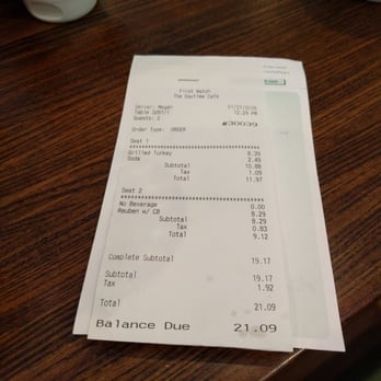 First Watch - Our tab.  Overpriced unhealthy food with poor service. - Breakfast & Brunch Near Me - Fairfax, Virginia