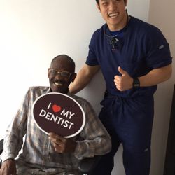 Advanced Dental Concepts of Oakland - Dr. Chang having fun with his patient.
