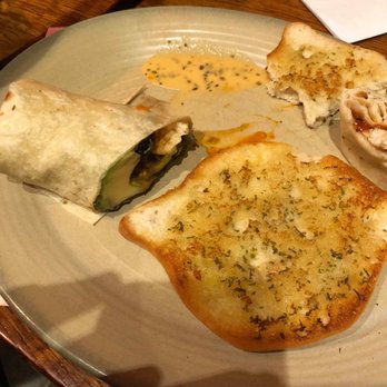 Nando's - Portobello Mushroom and Halloumi Wrap with Avocado and Garlic bread - Fast Food Near Me - London, XGL Nando's - Portobello Mushroom and Halloumi Wrap with Avocado and Garlic bread - Fast Food Near Me - London, XGL