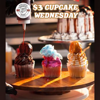 Madame B’s Bakery - three cupcakes on a plate - Bakeries Near Me - Raleigh, North Carolina Madame B’s Bakery - three cupcakes on a plate - Bakeries Near Me - Raleigh, North Carolina