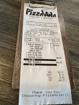 Menu photo 2 PizzaVola West Melbourne, FL Menu photo 2 PizzaVola West Melbourne, FL