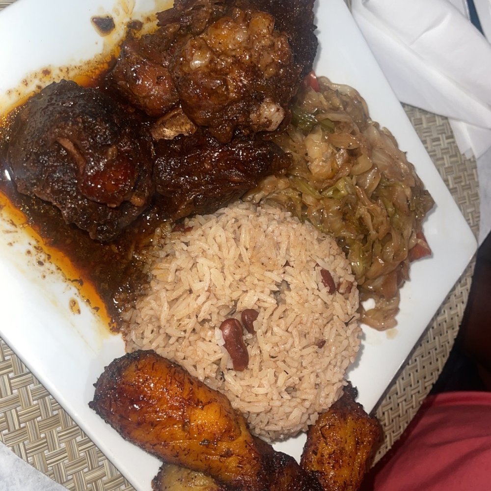 Oxtail dinner with cabbage and rice. Oxtail dinner with cabbage and rice.