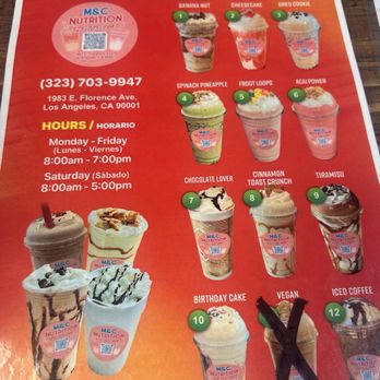 M&C Nutrition - Menu - Coffee & Tea Near Me - Firestone Park, California M&C Nutrition - Menu - Coffee & Tea Near Me - Firestone Park, California