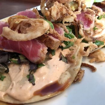 Skylark Diner - Tuna Tostada off the bar snacks menu. Super yummy!!! - Diners Near Me - Edison, New Jersey