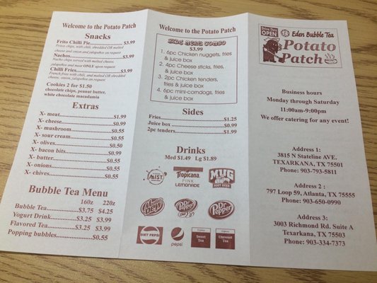 Menu photo 1 Potato Patch Texarkana, TX Menu photo 1 Potato Patch Texarkana, TX