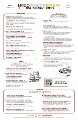 Menu photo 2 Red White & Brew Prescott, AZ
