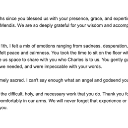 Email to Dr. Ravina