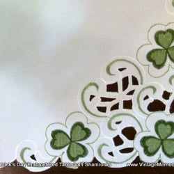 Vintage & Memories - St. Patrick's Day Shamrocks Embroidered Tablecloth