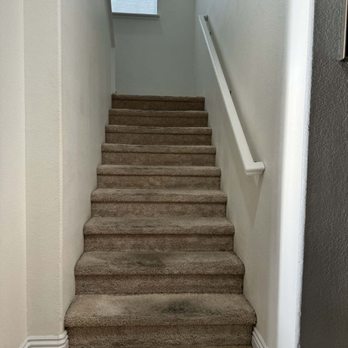 Curts Floor Covering - Initial stairs with carpet - Flooring Near Me - Perris, California