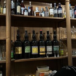 Frenchie Bar à Vins  - Humongous chartreuse bottles