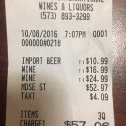 Abiy's International Wines & Liquor - We spent quite a bit on wine...only to have it poorly wrapped in cheap bags that tore soon after walking out of the store.