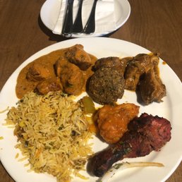 uBuffet option. Veggie Rice, tandoori Chicken, Curry chicken, and tikka masala chicken. uBuffet option. Veggie Rice, tandoori Chicken, Curry chicken, and tikka masala chicken.