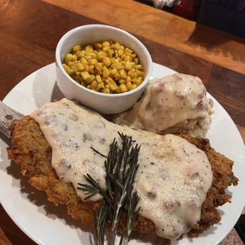 Craft Grill - Chicken fried steak with mashed potatoes and grilled corn - Southern Near Me - Tomball, Texas