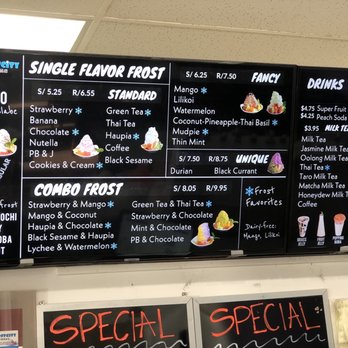 Frostcity - Menu - Desserts Near Me - Honolulu, Hawaii Frostcity - Menu - Desserts Near Me - Honolulu, Hawaii