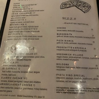 Pasta Vino - Pizza menu Fall 2025 - Italian Near Me - Atlanta, Georgia