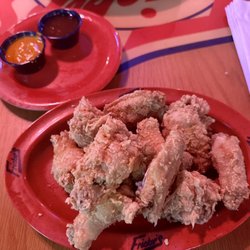 Fricker's - Wings with way too much breading.
