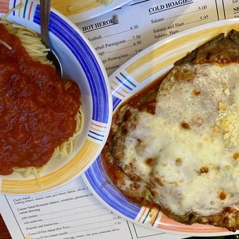 Conca DOro Pizza & Pasta - Eggplant parm with a side of a Angel hair with marinara - Pizza Near Me - Dania Beach, Florida Conca DOro Pizza & Pasta - Eggplant parm with a side of a Angel hair with marinara - Pizza Near Me - Dania Beach, Florida