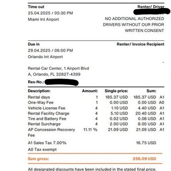 Sixt Rent A Car - Original rental agreement - Car Rental Near Me - Miami, Florida Sixt Rent A Car - Original rental agreement - Car Rental Near Me - Miami, Florida