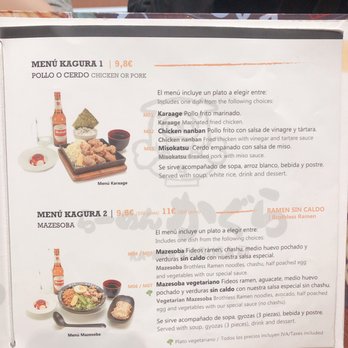 Ramen Kagura - Menu del dia - Sushi Bars Near Me - Madrid, M Ramen Kagura - Menu del dia - Sushi Bars Near Me - Madrid, M