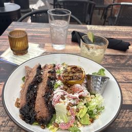 Brisket as an add on a corn salad Brisket as an add on a corn salad