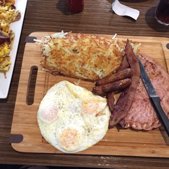 The Scratch Room - The Hungry man (with pancakes not shown) - Breakfast & Brunch Near Me - Anaheim, California The Scratch Room - The Hungry man (with pancakes not shown) - Breakfast & Brunch Near Me - Anaheim, California