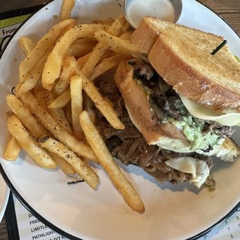 30hop - Steak cheesesteak sandwich - Bars Near Me - Merriam, Kansas