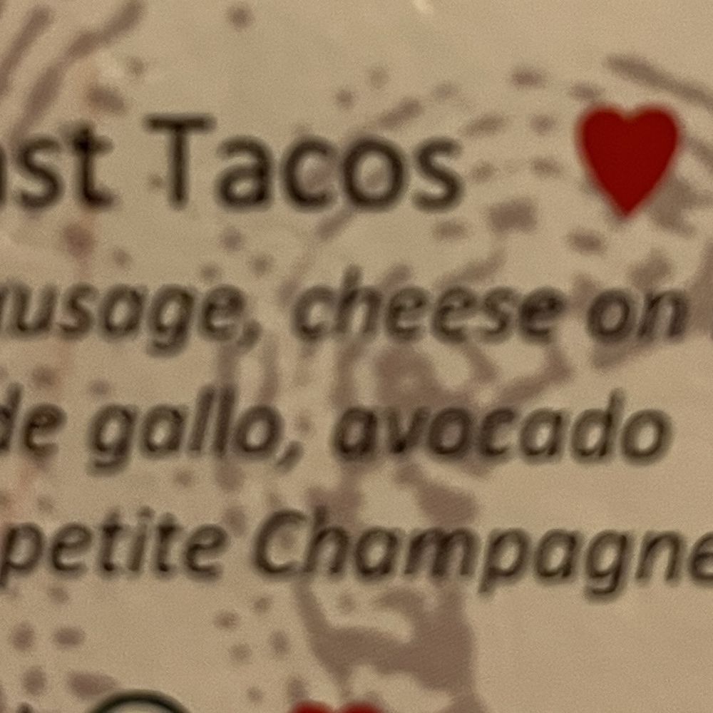 the menu