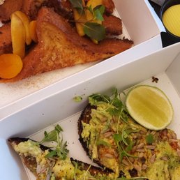 French toast and avocado toast