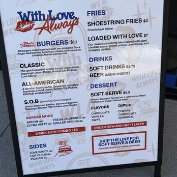 With Love Always - Menu - Burgers Near Me - Las Vegas, Nevada With Love Always - Menu - Burgers Near Me - Las Vegas, Nevada