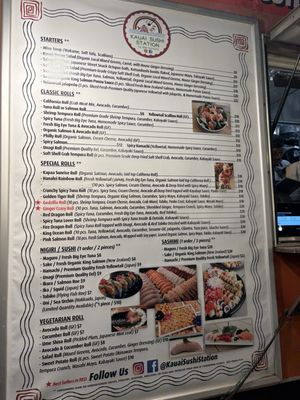 Menu photo 1 Kauai Sushi Station Lihue, HI Menu photo 1 Kauai Sushi Station Lihue, HI