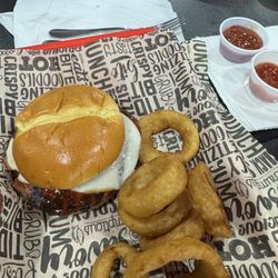 Nikki's Bar and Grill - Fried bologna & onion rings